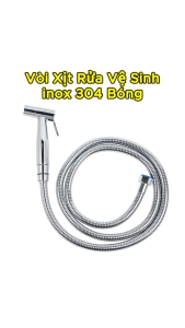 Vòi xịt rửa vệ sinh inox 304 bóng dây cấp 1.5m Hobby home decor VSR10