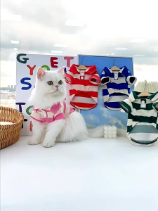 【Bestselling Product】 Whisker Pet polo t-shirt dog cloths cat costume Teddy bear Bomei fights cat clothes.