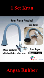 Kran Air Angsa Stainless 304 Fleksibel Hitam Keran Air Sink Dapur Flexible Black Matte 2in1 Terompet