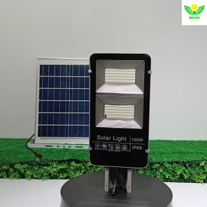 Đèn năng lượng mặt trời 100W Cao cấp đèn bàn chải sáng trên 12h chính hãng Mifidi Solar tấm pin Mono siêu to - BH VIP 2 năm miễn phí tận nhà