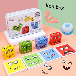 Rubik Biến Thể - Rubik Cube Gỗ Mặt Cười Cảm Xúc Khối Lập Phương Xả Stress Hộp Thiếc Không Chuông