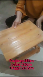 Roekre Meja Lipat Kayu Meja Belajar Meja Ngaji - Kayu Jati Belanda Full Varnish