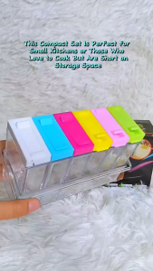 CHAINSHOP 6pcs Spice Shaker Jars Transparent Spice Jar Set Seasoning Box With Lid