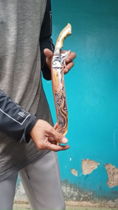 Pisau Badik Sembelih Pultang Sarung Ukir