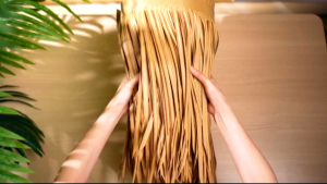 1M*50cm Artificial Thatch Roof Hawaiian Style Decor Fake Straw Roof Palm Thatch Roll for Outdoor Hut