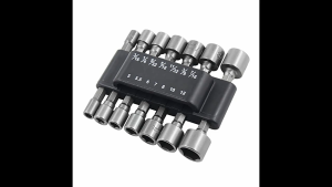 ชุดลูกบล็อกหัวแม่เหล็ก บล็อกขันสกรูปลายสว่าน หัวบล็อกยิงน็อต แบบสวมเร็ว 9 ชิ้น ขนาด 5-13 mm":