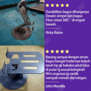 Holder HP Besi Metal Rotasi 360 Derajat Besi Phone Stand