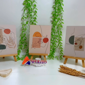 HIASAN DINDING BUNGA ABSTRAK WALL DECOR PAJANGAN DINDING POSTER DINDING KAYU