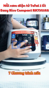 Nồi cơm điện tử Tefal 1 lít Easy Rice Compact RK730168 - Hàng Chính Hãng BH 2 Năm