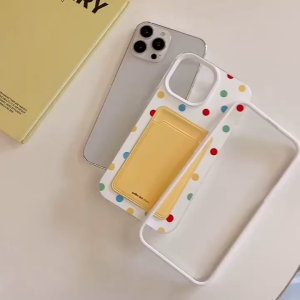 3D PASTE Color Bean Card Pack Soft Case for iPhone x XR XS 11 12 13 14 15 PRO MAX 7 8 plus SE Three in One TPU Anti Fall COVER casing