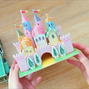 Bộ Thẻ Xếp Hình 3d Ba Chiều DIY Bộ Đồ Chơi Lắp Ráp Mô Hình Đường Phố Mini Cho Bé-NIEVE