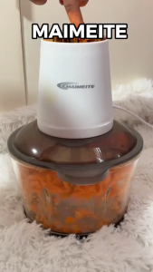 MAIMEITE  Blender Food Chopper Multifungsi 2L Chopper Kaca Penggiling Daging Multifungsi Penggiling Mixer Elektrik 250W