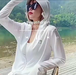Jaket Anti UV Wanita & Topi Besar Airy UPF50+