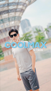 Áo thun nam thể thao S2 SPORT cổ tròn tay ngắn vải COOLMAX thun lạnh siêu mát thoáng khí - STS06