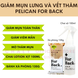 Xà phòng For Back Pelican đánh bay mụn lưng 50g / 135g nội địa Nhật