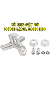 Củ sen gật gù nóng lạnh inox 304 mờ tăng áp hobby home decor CSNL5