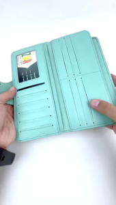 Dompet Kulit Wanita Model Panjang Bahan Kulit Sapi Garut