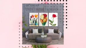 Hiasan Dinding Ruang Tamu & Gantungan Pintu Bunga Tanaman