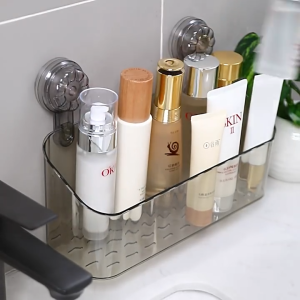 Bathroom Shelf Suction Cup Rack Toilet Vanity Cabinet Wall-Mounted Kitchen Storage吸盘吸盘置物架
