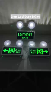 Đèn thoát hiểm trong nhà siêu sáng đèn khẩn cấp với bảng chỉ báo nguồn dự phòng đèn báo thoát hiểm với đèn LED chiếu sáng Thiết bị chữa cháy cho lối ra an toàn