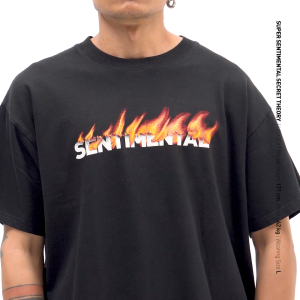 SSST Basic Logo Burning Heavyweight T-Shirt Hitam