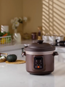 Joyoung 5L Electric Stew Pots: DGD50-05AK-C for Soup Porridge and Stewing DG50Z-GD510 Fully Automatic with Ceramic Purple Clay Color