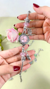 Jam Tangan Wanita Dewasa Rantai Gelang Titanium Fashion Import Murah Mewah Free Box Terbaru