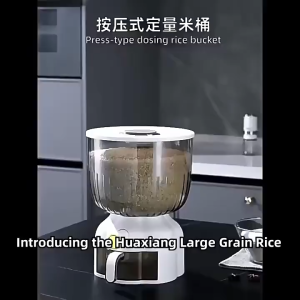 【COD&Local】10kg press rice bucket rice storage container dispenser large food storage box moisture-proof and insect-proof sealed storage box with lid