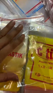 Kantong Plastik KLIP 16X25CM 100 Pcs Clip Zipper Ziplock Bening Transparan
