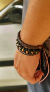 GMT4D Gelang Multilayer Set isi 4 pcs - Gelang Etnik Vintage Retro Style - Gelang Pria Wanita