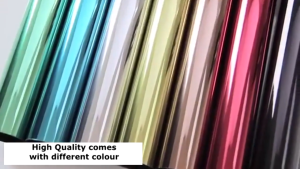 One Way Mirror Window Film Vinyl Self-Adhesive Reflective Solar Film Privacy Window Tint Office Tinted Kereta (1 Meter)