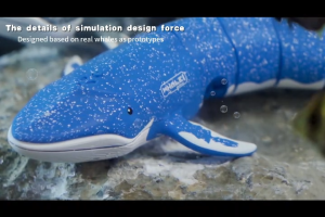 Mini RC Water Spraying and Diving Whale for pool use