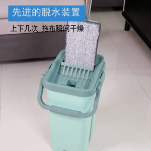 Compact Hands Free Flat Mop Bucket Removable Lid Refill