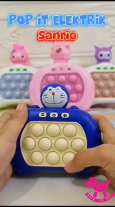 Mainan anak quick push sanrio / pop it push bubbe game challenhe fidget toys dengan mesin elektrik