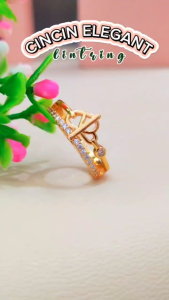 Nice Jewelry Cincin Xuping Dewasa Permata Ring Tengah Perhiasan Xuping Lapis Emas A006