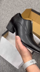 ชุดหนังสูง 6ซม รองเท้า ลำลอง ปาร์ตี้ สีทึบ สีดำ รูปแบบ งานแต่งงาน 24 ชั่วโมง