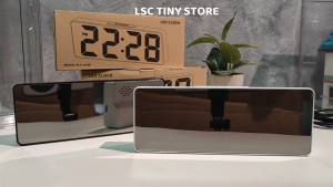 Sleek and Stylish Design Mirror Digital Alarm Clock USB or Battery powered
