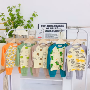 Bộ Quần Áo Trẻ Em Dài Tay Hiệu Minky Mom Vải Thun Lạnh Phù Hợp Các bé trai bé gái 7-26kg (0-8 tuổi)