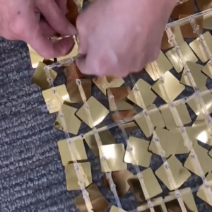 2M Square Foil Curtain Party Background Curtain Sequin Backdrop Birthday Party Wedding Background Wall Decoration Square Sequin Curtain