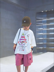 Áo Thun Ngắn Tay Mùa Hè Cho Bé Trai Bé Gái In Hình Năng Động Cổ Tròn | JJ Kids Fashion