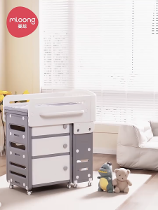 Bàn thay tã kết hợp tủ đựng đồ cho trẻ sơ sinh 6in1 Lechin