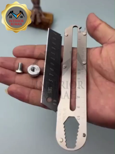 Pemotong Multifungsi 9In1 Pisau Serbaguna Stainless Tahan Karat Pemotong Kertas Kunci Pas Tajam