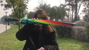 BabyShop-C1158 Payung 16 Jari Polos Buka Otomatis Gagang Lurus Payung Golf Payung Hujan/Payung Jumbo