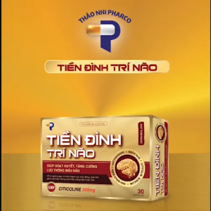 Tien Đinh Tri Nao viên uống Hoạt huyết dưỡng não hỗ trợ tăng cường tuần hoàn mau não hỗ trợ giảm rối loạn tiền đình cải thiện đau đầu hoa mắt chóng mặt Hộp 30 Viên