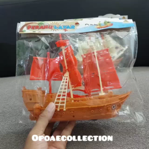 Mainan Perahu Layar Tarik Dorong Anak - Kapal Bajak Laut Kapal Pirates Of Caribbean Anak Laki Edukasi