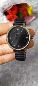 Đồng hồ nữ nattito dây chun màu đen second hand si  đã qua sử dụng