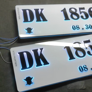 (1SET) Desain Plat Nomor LED Mobil Variasi Akrilik