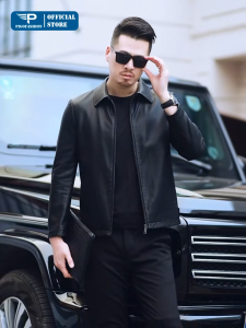Áo Khoác Da Nam Lót Dù Biker Leather Jacket Pigo Fashion Cao Cấp Fs Adn16 Cool 01 (Đen)