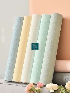 DMJ-04 Wallpaper Sederhana Linen Roll Dekorasi Walpaper 50CMX300CM Wall Stickers