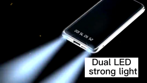 50000mAh 4 Cables Full Capacity Mini Powerbank Digital Display Dual USB Portable Power Bank Slim Battery 充电宝